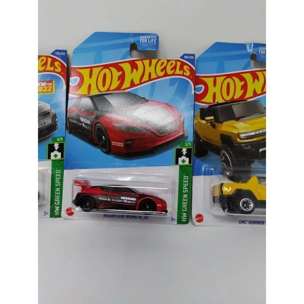 Hot Wheels Green Speed Lot of 4 Includes Hummer Nissan Leaf Ford Mustang Audi